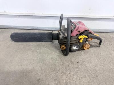 Homelite 35cc Gas Chainsaw, 14" Bar, Pull Start, 3/8" Pitch Chain