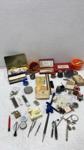 Vintage Watchmaker's Tools & Parts Lot &ndash; SEIKO, Elgin, Bestfit, Kester, Daisy, Portland Supply