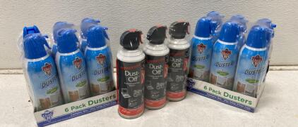 Dust-Off 12oz Compressed Air Duster Lot &ndash; 15 Cans (Regular & Professional), Sealed Packs