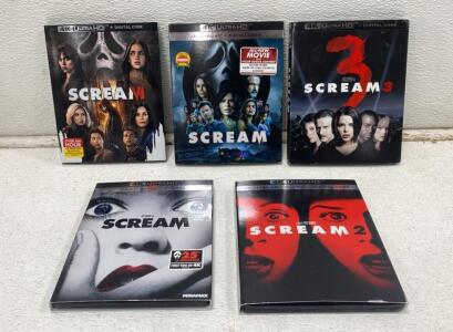Scream Series 4K Ultra HD Collection: 5 Films with Slipcovers and Digital Codes