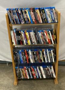 Extensive Blu-ray/DVD Collection: 100+ Titles, Includes Shelving Unit- Fas Boot - Death Race and More