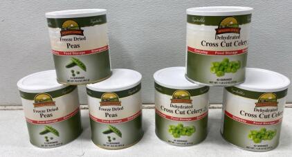 Augason Farms Freeze-Dried Peas and Dehydrated Cross-Cut Celery &ndash; 6 #10 Cans, Long Shelf Life