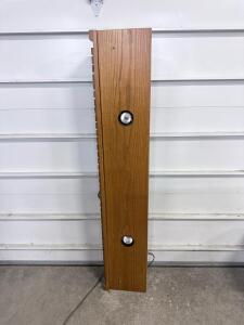 Vintage Wall-Mounted Lighted Display Shelf with Recessed Lights and Grooves