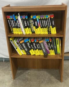 Dont Be A Dummy - Large For Dummies Technical Book Collection with Wooden Bookshelf &ndash; Excel, Office, Coding, Python