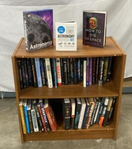 38 Astronomy & Space Science Books with Bookshelf&mdash;Includes Sagan, DK, Petersen, Hardcover Mix
