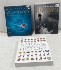 Smithsonian DK Reference Book Set: Natural History, Oceanology, America Atlas, Hardcover, Color