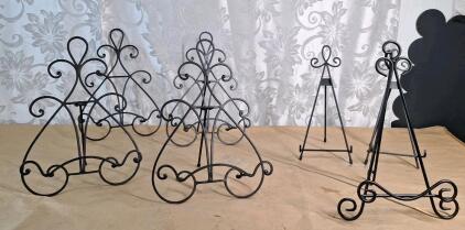 (7) Retro Metal Easel Stands