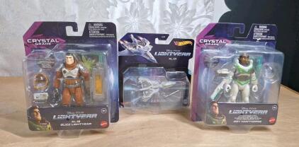 (3) Disney Pixar Lightyear Action Figures, Buzz Lightyear, Izzy Hawthorne & (1) XL-01
