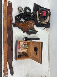 Bag, Leather Bandolier, Humidor, and LOTS more