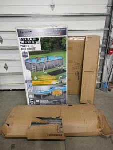 Bestway Power Steel Platinum Series 20'x12'x48" Rectangular Pool Set w/ Sand Filter & Solar Heater