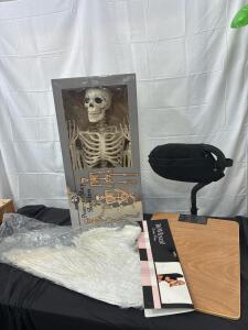 Pose-n-Stay skeleton( 60inches tall), BEWICKED Feather Wings, Transfer Board with adjustable handle.