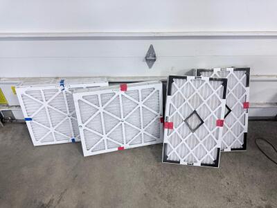 20x25x2 and 16x25x2 Pleated HVAC Air Filters, Glasfloss & Parker, MERV-8, Qty 5
