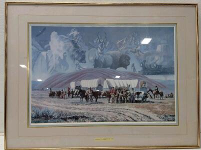 Limited Edition Framed Print "Independence is... Wyoming 1890&ndash;1990" by Roy Kerswill, Signed, 72/950