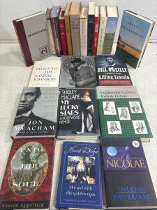 Ernest Hemingway, John Updike and assorted novels.