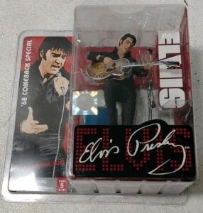 McFarlane Toys Elvis Presley '68 Comeback Special Figure 6" NIP w/ Guitar & Base