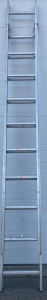24 ft Aluminum Extension Ladder, 2-Section, D-Rung, 225 lb Load Rating, Slip-Resistant Feet