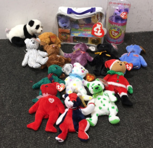 (14) Various Beanie Babies, (2) Collector&rsquo;s Kits