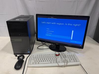 Dell OptiPlex 7010 Mini Tower, Core i5-3470, 4GB RAM, 500GB HDD, Acer 24" Monitor, Windows 7 Pro