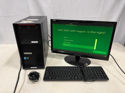 Lenovo ThinkStation P300 i7-4790 3.6GHz 32GB RAM 1TB HDD Tower + Sceptre 22" Monitor Bundle