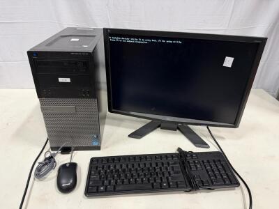 Dell OptiPlex 9010 Mini Tower, Intel Core i5, 8GB RAM, 500GB HDD, Acer 22" Monitor, Keyboard/Mouse