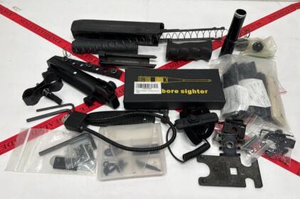 Feyachi Red Laser Bore Sighter Kit, AR-15/M16 Upper Parts & 1911 Grip Panel Lot