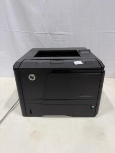 HP LaserJet Pro 400 Monochrome Laser Printer, 35 ppm, 1200 dpi, Ethernet, LCD Display