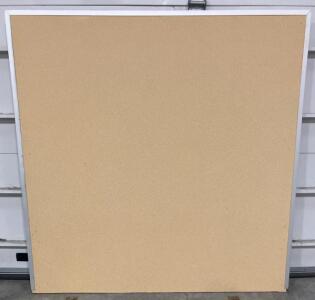 4'x4' Cork Bulletin Board with Aluminum Frame (R-1)