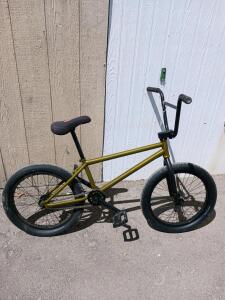 BMX Freestyle Bike 20" Wheels Chromoly Frame Olive Black Kenda Kontact Tires
