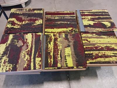 (4) 18" Nylon Carpet Tiles, Ballroom Style, Multicolor, 20 Tiles/Box, Grade A, Made in USA (R-5)