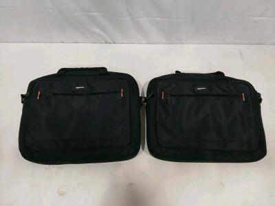 AmazonBasics 15.6-Inch Black Laptop Bag &ndash; Padded, Polyester, Front Zippered Organizer Pocket