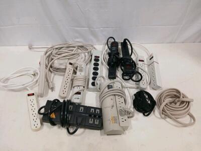 Mixed Lot Tripp Lite APC & Generic 6-8 Outlet Power Strips Surge Protectors, Long Cord, US 3-Prong