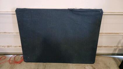 Large Acoustic Sound Panel 48"x36", Dark Blue Cloth, Fiberboard Core, Wall Mountable (R-4)