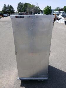 Cres Cor HVAC FS W0 17 Non-Heated Aluminum Meal Delivery Cart, 16-20 Pan, Mobile, Single Door