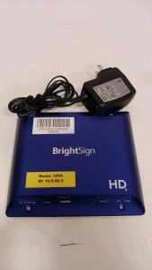BrightSign HD223 Digital Signage Media Player, HDMI, Gigabit Ethernet, microSD Slot, 12V 1.5A Power Adapter