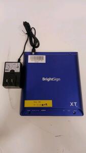 BrightSign XT244 Digital Signage Media Player, 4K HDMI, Ethernet, Power Adapter, S/N D5E91D001106