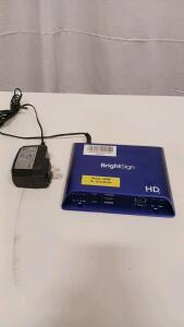 BrightSign HD223 Digital Signage Media Player, HDMI, Ethernet, microSD, 12V 1.5A, S/N: 33E81G002398