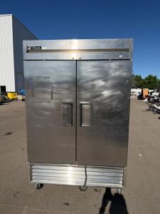 True Commercial Reach-In Refrigerator, 49 Cu. Ft., Solid Double Doors, Stainless Steel