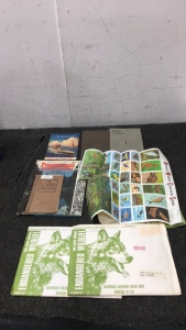 (3) National Wildlife 1974 Conservation Stamp Sheets, (4) Stamp Albums, (1) US Bonds Booklet