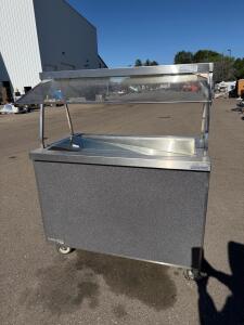 Heritage HMLI-CFS-20 Cold Food Well, 60" Portable Salad Bar With Stainless Sneeze Guard