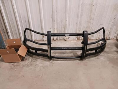 Westin HDX Black Front Grille Guard with Headlight Protection and Mounting Hardware