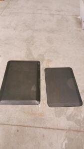 Commercial Rubber Anti-Fatigue Floor Mats, Black, 36"x24" & 24"x16", Beveled Edges, Non-Slip