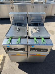 Frymaster Twin Pot Electric Commercial Floor Fryer, Digital Controls, 4 Baskets, 480V 3-Phase