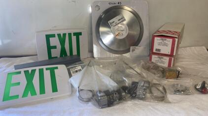 Commercial Kitchen Parts Lot: SP-168-60 Thermostat Kits, Garland BJ T-STAT, SB Slayer Blade, Exit Signs ( R8 )