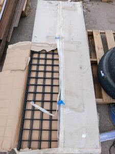 Black 6 ft x 2 ft Welded Steel Wire Grid Panel, 14 Gauge, 4" Spacing, Powder Coated Qty 3