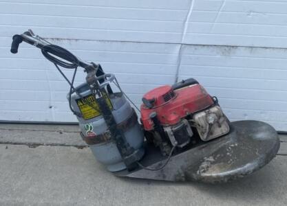 Honda GX160 Propane Walk-Behind Power Trowel, 24" Estimated Diameter, Industrial Concrete Finisher - Unable To Test