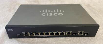 Cisco SG200-10FP 10-Port Gigabit PoE Smart Switch with 2 SFP Uplink Ports, Power Supply Included ( Unable to Test ). ( R6 )