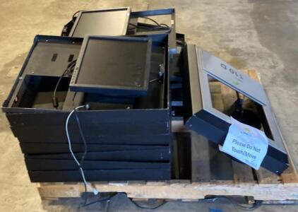 Digital Kiosk Enclosures with 17" Monitors, Model "110 D", Lot of 10 Units ( Untested ) - ( Salmon )