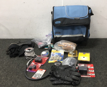 Thermos Ice Cooler Bag, Telephone Wire, Engine Compression Tester, Battery Tester, Gloves and More