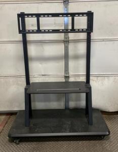 Mobile TV Stand/AV Cart, Fits 32"-70" Screens, 100 lbs Capacity, Adjustable Height, Black