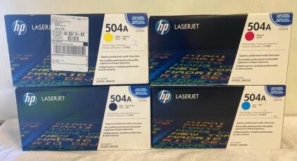 HP LaserJet 504A Toner Cartridges &ndash; Set of 4 (Black, Cyan, Magenta, Yellow) (R8)